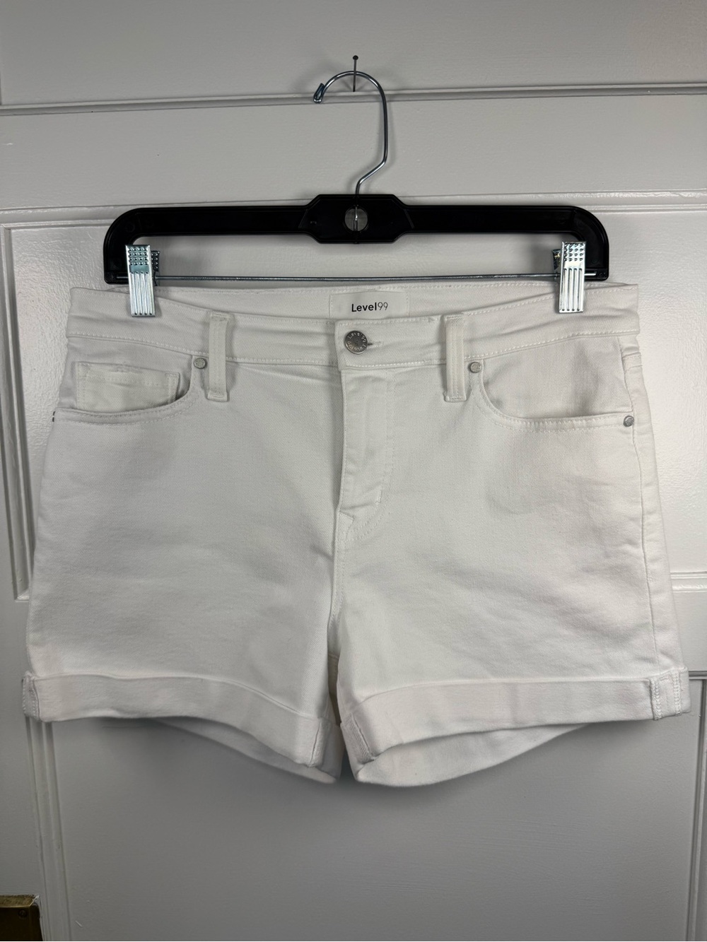 Level 99 White Women's Denim Shorts